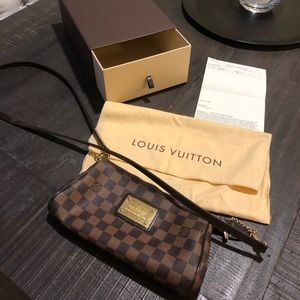 Louis Vuitton Damier Ebene Eva Clutch/Crossbody